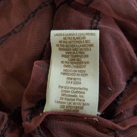 Free People Sheer Mesh Beaded Mini Embellished Slip Dress In Plum Size S Flapper - Picture 12 of 15